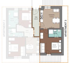 Půdorys ubytování Apartments Renata Gries 201