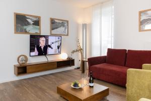 Telewizja i/lub zestaw kina domowego w obiekcie Der Gletscherblick by Alpin Rentals - incl Summercard