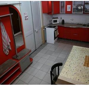 Dapur atau dapur kecil di мини-отель "Алатау"