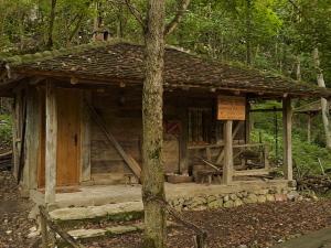 une ancienne cabine au milieu des bois dans l'établissement Brvnara u planini, à Petrovac na Mlavi