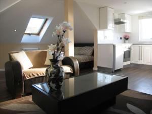 Kuchyň nebo kuchyňský kout v ubytování Modern Cosy Private Studio, WIFI, IP-TV, Must See