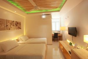 TV a/nebo společenská místnost v ubytování PINE LODGE MALDIVES