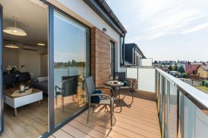 Balkon lub taras w obiekcie Apartament Słoneczny przy morzu z klimatyzacja