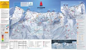 a map of the ski slope in the snow at Chalet des Trappeurs Coeur Vanoise 16 persons in Champagny-en-Vanoise