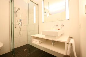 Baðherbergi á Bio-Hotel Saladina