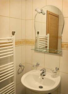 a bathroom with a sink and a mirror at Guesthouse Lucic in Jahorina