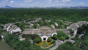Letecký snímek ubytování Banyan Tree Hangzhou