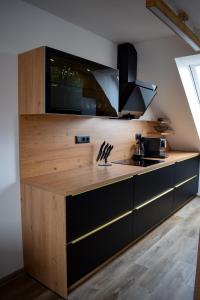 Kuchyň nebo kuchyňský kout v ubytování Apartmány Pod Novou