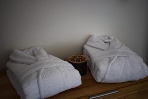 Postel nebo postele na pokoji v ubytování Apartmány Pod Novou
