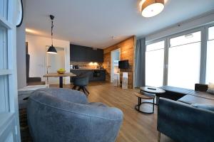 Kuchyň nebo kuchyňský kout v ubytování Ferienwohnung STRAND PIET