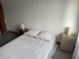 Posteľ alebo postele v izbe v ubytovaní Bel appart spacieux 10min centre 300m quai de Seine WIFI