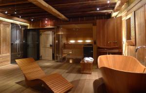 Część wypoczynkowa w obiekcie Luxus Chalet Mühlermoos