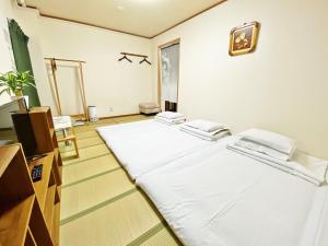 a room with two beds and a television in it at Petit Hotel 017 - Vacation STAY 36979v in Tokushima