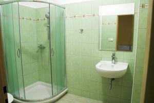 Koupelna v ubytování Penzion Soutok