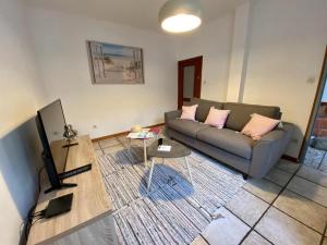 TV a/nebo společenská místnost v ubytování Le Gîte du Canal, à Homps.