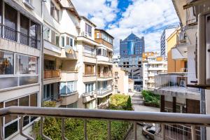 a view from the balcony of an apartment building at Centrally-located 1BD Apartment near Kapana in Plovdiv