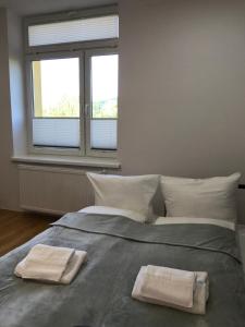 Posteľ alebo postele v izbe v ubytovaní Cristal Apartament Krynica - Zdrój