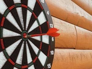 a close up of a dart board at Mini hotel Solnce Karpat in Polyana