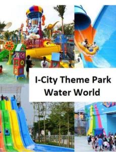 a collage of photos of a water park at Hilton Hill10 Shah Alam in Shah Alam