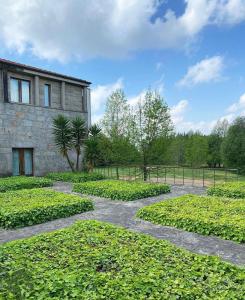 a house with a garden of plants in front of it at Hotel de Charme Quinta do Pinheiro in Freamunde