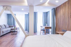 Voodi või voodid majutusasutuse 9ine Thamel Hotel toas