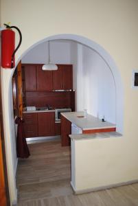 Kuchyň nebo kuchyňský kout v ubytování Hotel Olga