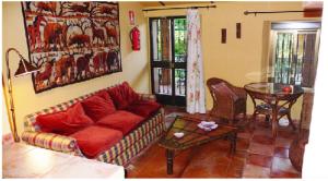 A seating area at Cortijo Zalamea