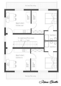 Půdorys ubytování Haus Beutle