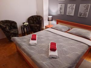 Postel nebo postele na pokoji v ubytování Apartman RIGEL