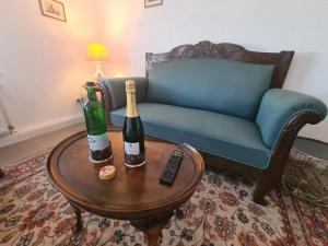 Ein Sitzbereich in der Unterkunft Überfahrt vor Sylt