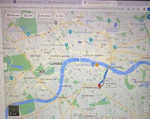 Captura de pantalla de un mapa de una ciudad en Flat in Tower Bridge, en Londres