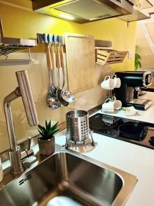 Η κουζίνα ή μικρή κουζίνα στο Laci Lak