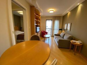 Posezení v ubytování Flat Residence Moema c/ cozinha e lavadora UH104