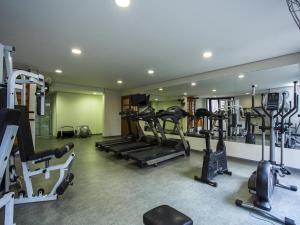 Fitness centrum a/nebo fitness zařízení v ubytování Flat Residence Moema c/ cozinha e lavadora UH104