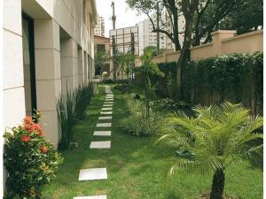 Zahrada ubytování Flat Residence Moema c/ cozinha e lavadora UH104