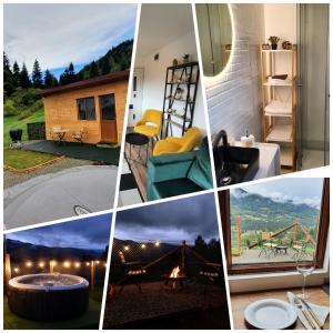 a collage of photos with a picture of a house at Tiny House Colibita in Colibiţa