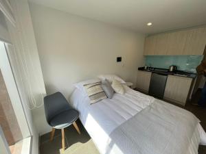 Cama o camas de una habitación en Apartamento Independiente ubicado en santa barbara 203