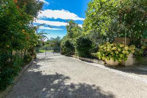 Vonkajšia záhrada v ubytovaní Apartment Gradac 14708b