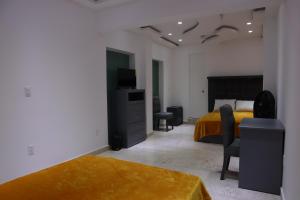 a bedroom with a bed and a television in it at London 248 in Mexico City +20 photos