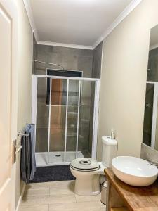 un baño con inodoro y lavabo en UysTUYS, en Ciudad del Cabo 9 fotos más