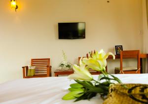 TV a/nebo společenská místnost v ubytování Charming Homestay