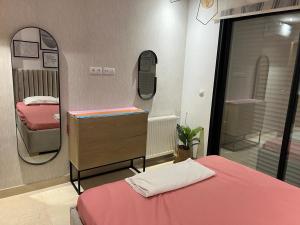 Postel nebo postele na pokoji v ubytování Superbe Appartement kantaoui sousse