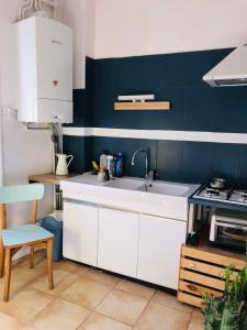 Kuchyňa alebo kuchynka v ubytovaní Appartement cosy en ville haute