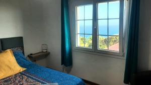 Postel nebo postele na pokoji v ubytování Chambre vue sur mer entre Grande Anse et Manapany