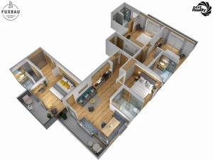 Plan piętra w obiekcie Aparthotel Fuxbau