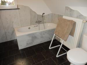 ein Bad mit einer Badewanne und einem WC in der Unterkunft Villa Marie Oli in Nieuwpoort
