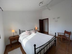 a bedroom with a bed and a table and a chair at Padre Aviles in Olías