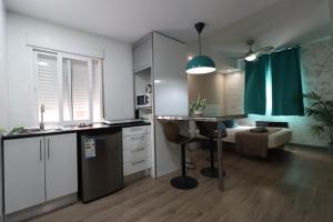 Kuchyň nebo kuchyňský kout v ubytování Carthago Suites