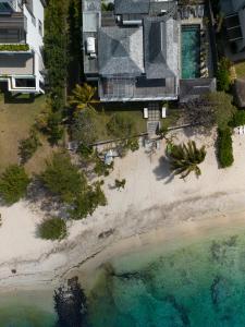 an aerial view of a beach and the ocean at Koki Bonheur by muse villas in Poste Lafayette