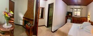 Cama ou camas em um quarto em Pousada Caminho das Candeias